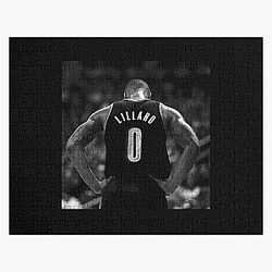 Damian Lillard - Black and White Jigsaw Puzzle