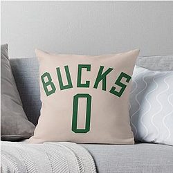 Damian Lillard Milwaukee Bucks NBA Throw Pillow