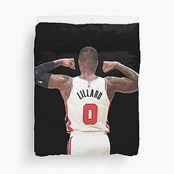 Damian Lillard Basketball Three Point God Duvet Cover