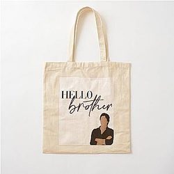 Hello Brother Damon Salvatore The Vampire Diaries Cotton Tote Bag