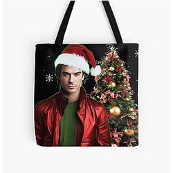 All I Want For Christmas Is Damon Salvatore Tote Bag