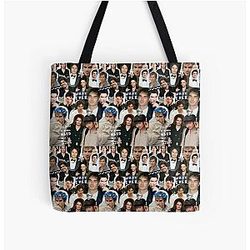 Damon Salvatore Collage All Over Print Tote Bag