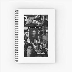 Damon Salvatore Black Spiral Notebook