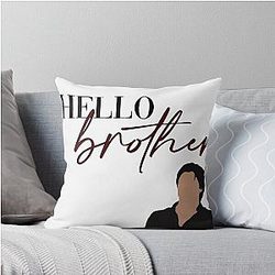 Hello Brother Damon Salvatore The Vampire Diaries Throw Pillow