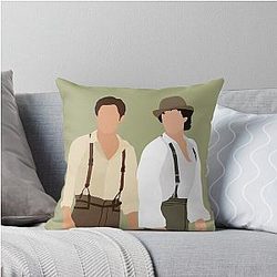 Stefan and Damon Salvatore Vampire Diaries Throw Pillow