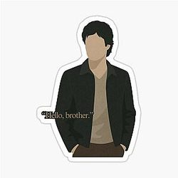 Damon Salvatore TVD Hello Brother Quote Sticker