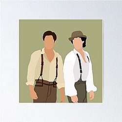 Stefan and Damon Salvatore Vampire Diaries Merch Poster