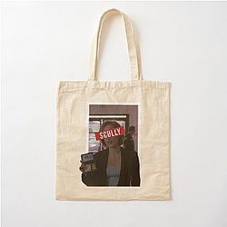 Dana Scully Blue Ribbed Shirt Cotton Tote
