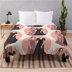 Gillian Anderson The X-Files Stella Gibson The Fall Strawberry Dress Fan Art Throw Blanket