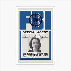 Dana Scully FBI Badge X-Files Sticker