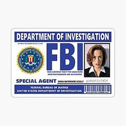 Dana Scully FBI Sticker