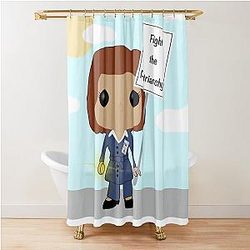 Dana Scully Protesting Shower Curtain