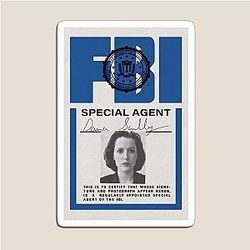 Dana Scully FBI Badge - X Files Magnet