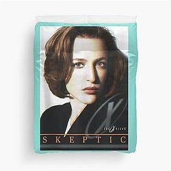 Dana Scully Skeptic Portrait Duvet Cover