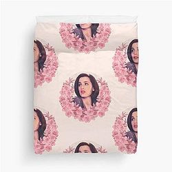 Dana Scully The X-Files Gillian Anderson Flowers Oil Painting Duvet Cover