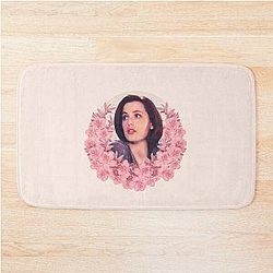 Dana Scully The X-Files Gillian Anderson Flowers Oil Painting Bath Mat