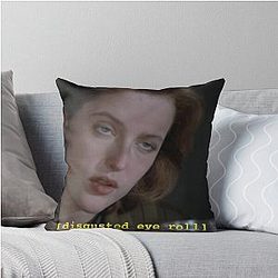 Dana Scully Eye Roll X-Files Throw Pillow