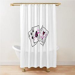 Danganronpa: Celestia Ludenberg Monokuma Playing Cards Shower Curtain