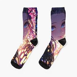 Aoi Asahina Danganronpa Anime Girl Cherry Blossoms Socks