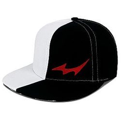 Men's Anime Baseball Cap for Danganronpa Adjustable Flat Brim Snapback Hat with Monokuma Embroidered Dad Hat Black