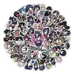50Pcs Manga Danganronpa Stickers Mixed Pack, Cartoon Characters Stickers Anime Decor Sticker for Water Bottle Laptop for Kids and Adults Waterproof Sticker