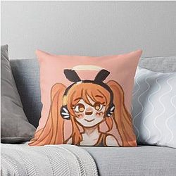 Isono Miki Danganronpa Pink Throw Pillow