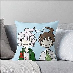 Hajime Nagito Komaeda gay Danganronpa Komahina Throw Pillows