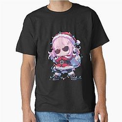Chiaki Nanami Danganronpa Christmas Anime Girl Santa Lights Kawaii Classic T-Shirt