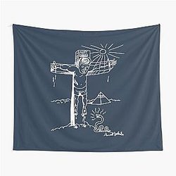 Daniel Johnston White Print Tapestry