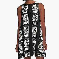 Daniel Johnston with Guitar A-Line Dress