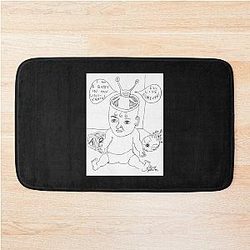 Daniel Johnston Drawing Bathroom Mat