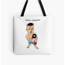 Daniel Johnston Joe Boxer Sticker All Over Print Tote Bag