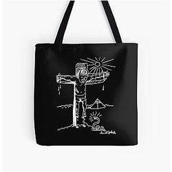 Daniel Johnston White Print Tote Bag