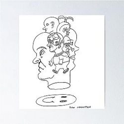 Funny Gifts Among Us Daniel Johnston Poster