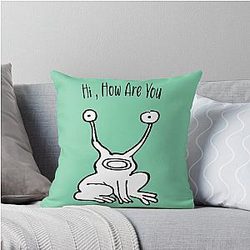 Hi How's Daniel Johnston Throw Pillow