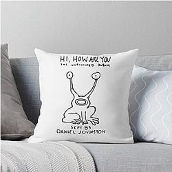Daniel Johnston Frog Throw Pillow