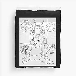 Daniel Johnston Drawing Duvet Cover