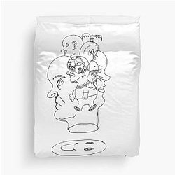 Funny Gifts Among Us Daniel Johnston Duvet Cover