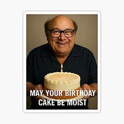 Danny DeVito Birthday Cake Sticker