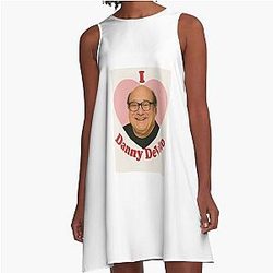 I love Danny Devito Birthday Funny Prank Meme Gift A-Line Dress