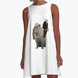 Danny Devito Capybara A-Line Dress