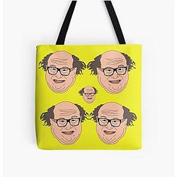 Danny Devito Heads All Over Print Tote Bag