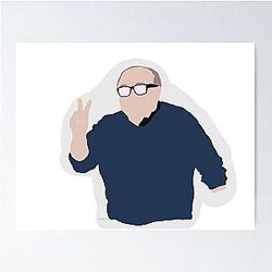 Danny DeVito peace sign poster