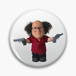 Danny Devito Hairbrush Hands Gun Pin