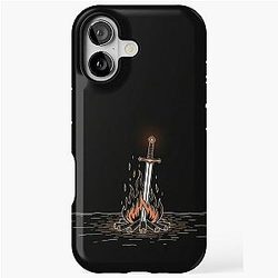 Bonfire Lit - Dark Souls Inspired Pixel Art iPhone Tough Case