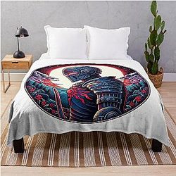 Dark Souls Sif The Great Grey Wolf Throw Blanket