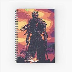 Pixel Landscape Dark Souls III Soul Cinder Spiral Notebook