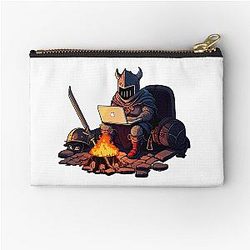 bonfire dark souls gaming zipper pouch