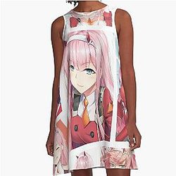 DARLING in the FRANXX Anime Girl Zero Two A-Line Dress