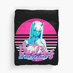 Darling In The Franxx Synthwave Aesthetic Duvet Cover